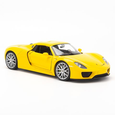  Mô hình xe Porsche 918 Spyder (Hard-Top) 1:24 Welly- 24055HW- Yellow 