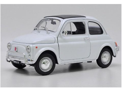  Xe mô hình 1:18 Welly Fiat 500 Nuova 1957 màu trắng 