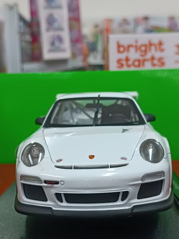  Xe mô hình Porsche 911 type 997 GT3 Cup 2010 white 1/18 Welly 18033 