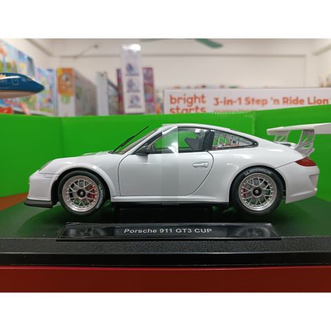  Xe mô hình Porsche 911 type 997 GT3 Cup 2010 white 1/18 Welly 18033 