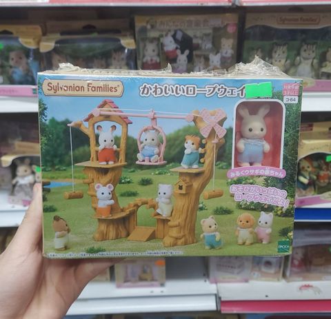  Cáp Treo Dễ Thương Sylvanian Families KO-64 Cute Ropeway Set Milk Rabbit 