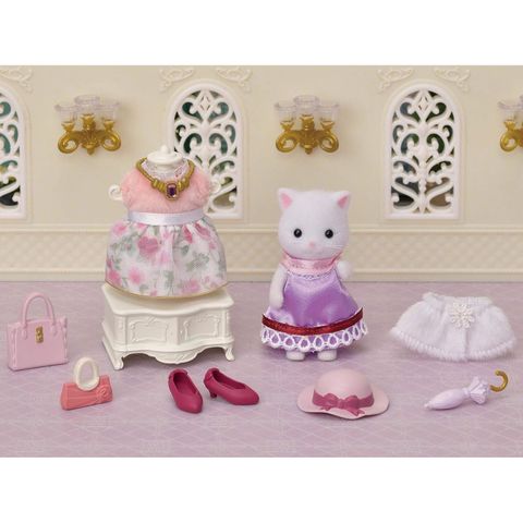  Bộ đồ chơi búp bê thời trang TVS-9 Sylvanian Families street fashion coordination set-Persian cat sister 