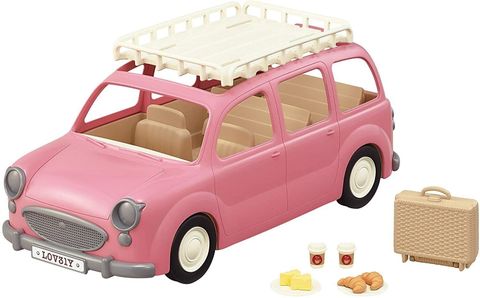  Đồ chơi xe picnic màu hồng Sylvanian Family You can get a lot! Picnic Wagon V-06 