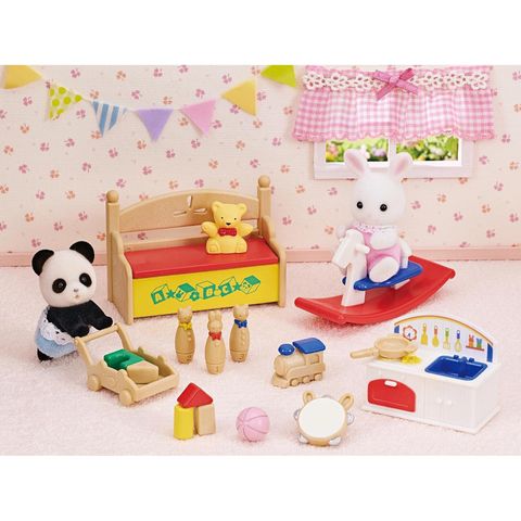  DF-20 Doll and Furniture Set White Rabbit and Baby Panda 