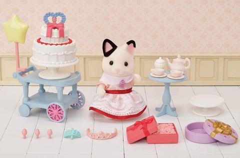  Tiệc Bánh Ngọt Ngào DF-21 Sweet Party Set Charcoal Cat Girl Sylvanian Families 