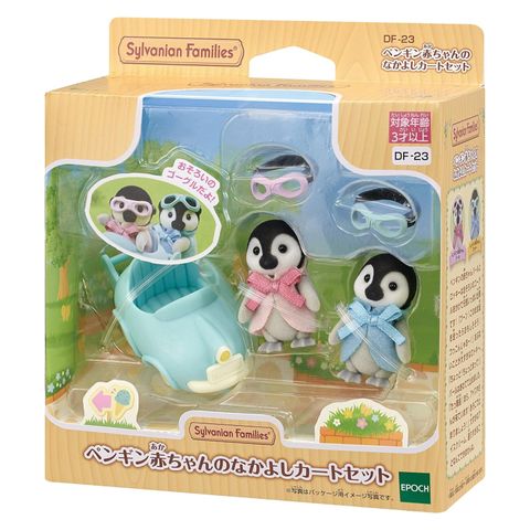  DF-23 Sylvanian Families Doll and Furniture Set Penguin Baby Cart 