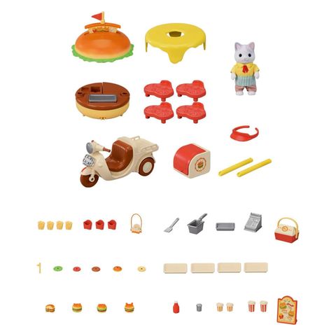  Sylvanian Families Amusement Park Shop Hamburger Wagon MI-91 