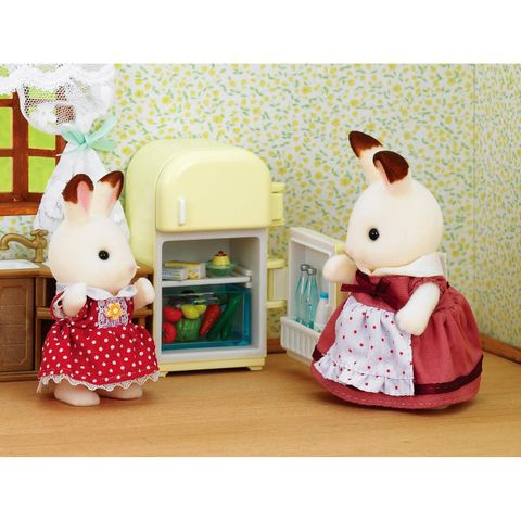  Bộ đồ chơi tủ lạnh búp bê DF-08 Chocolat rabbit Mother furniture set Sylvanian Families 