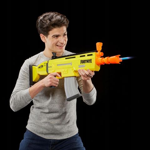  Nerf Fortnite AR-L Motorised Nerf Elite Dart Blaster - Motorised Toy Blaster, 20 Official 