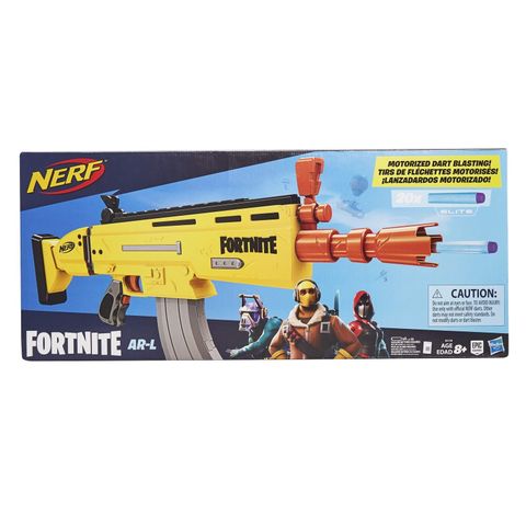  Nerf Fortnite AR-L Motorised Nerf Elite Dart Blaster - Motorised Toy Blaster, 20 Official 