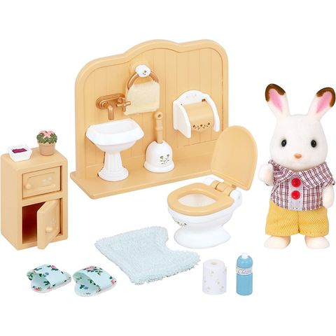  Phòng Vệ Sinh Chocolate Rabbit Brother Set Sylvanian Families EP-5015 