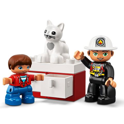  Lego lắp ráp Lego Duplo 10901 Xe Cứu Hỏa Của Bé 