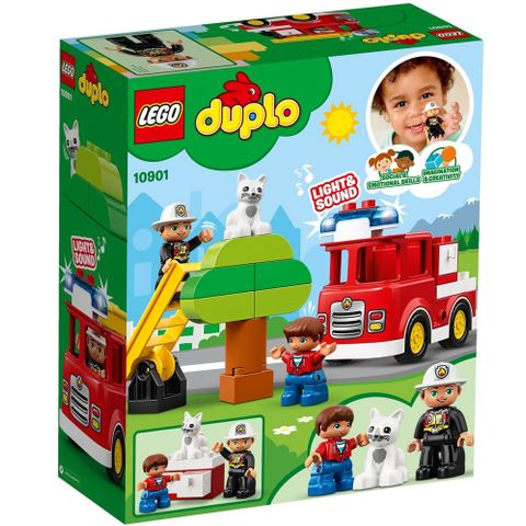  Lego lắp ráp Lego Duplo 10901 Xe Cứu Hỏa Của Bé 