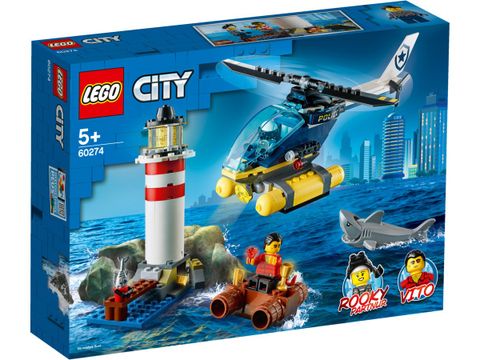  Bộ lắp ghép mô hình Lego 60274 Trực Thăng Bắt Cướp Hải Đăng 