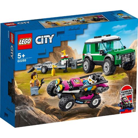  Đồ Chơi Xếp Hình LEGO 60288 Ô Tô Racing Buggy Transporter 