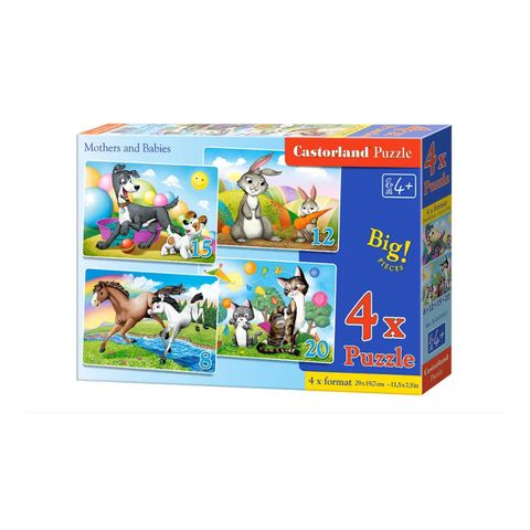  Xếp hình Puzzle Mẹ và Em bé 4 bộ 8/12/15/20 mảnh CASTORLAND 