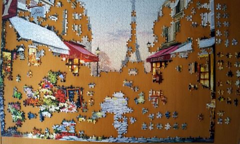  Tranh ghép hình puzzle 1500 mảnh Flower Shop Castorland 