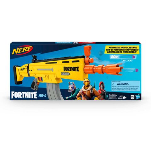  Đồ chơi trẻ em NEW NERF Fortnite AR-L Elite Dart Blaster 2020 SCAR Gun Motorized 20 Darts 