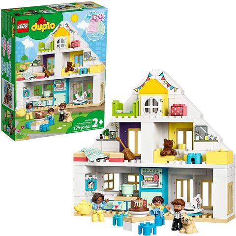  LEGO DUPLO Town Modular Playhouse 10929 Dollhouse with Furniture and a Family 