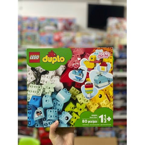  Đồ chơi lắp ghép LEGO 10909 DUPLO Classic Heart Box Bricks Toy for Toddlers 