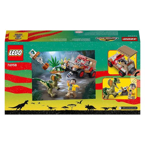  Đồ chơi lắp ghép LEGO 76958 Jurassic Park 30th Anniversary Dilophosaurus Ambush Buildable 