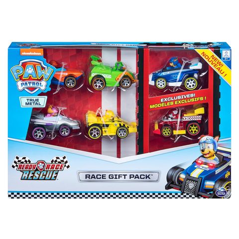  Set 6 mô hình xe 6054522 PAW PATROL - RACE GIFT PACK WITH 6 VEHICLES IN METAL 