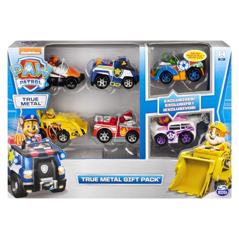  Set 6 mô hình xe 6058350 Paw Patrol, True Metal Classic Gift Pack of 6 Collectible Die-Cast Vehicles, 1:55 Scale 