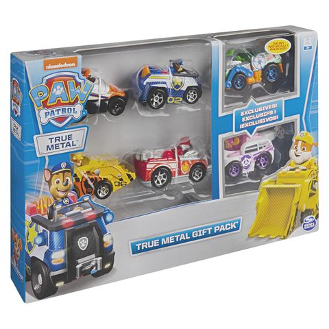  Set 6 mô hình xe 6058350 Paw Patrol, True Metal Classic Gift Pack of 6 Collectible Die-Cast Vehicles, 1:55 Scale 