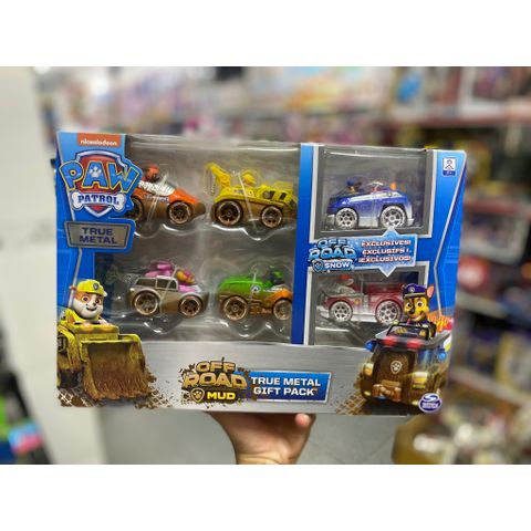  Set mô hình xe cứu hộ 6058351- Paw Patrol, True Metal Off-Road Gift Pack of 6 Collectible Die-Cast Vehicles 