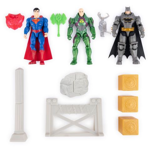  Đồ chơi mô hình 6064764 DC Comics Wayne Tower Mayhem Action Figure Playset with Batman Superman & Lex 