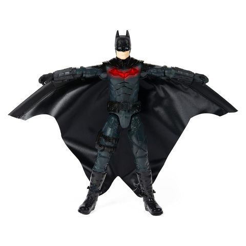  Đồ chơi mô hình người dơi 6060510 - DC Comics, Batman 30cm Wingsuit Action Figure with Lights and Phrases, Expanding Wings 