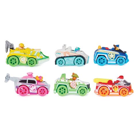  Set 6 mô hình xe 6064139 PAW Patrol: True Metal Neon Rescue Vehicles - 6pk 