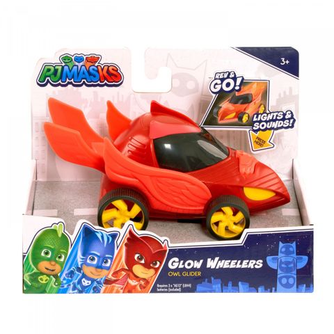  Ô tô PJ Masks đỏ Glow Wheelers Owl Glider 