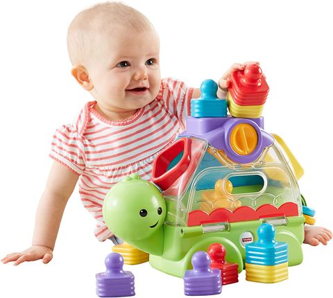  Fisher Price Đồ chơi cho bé 1 tuổi - xếp chồng và thả khối rùa con CMY20 