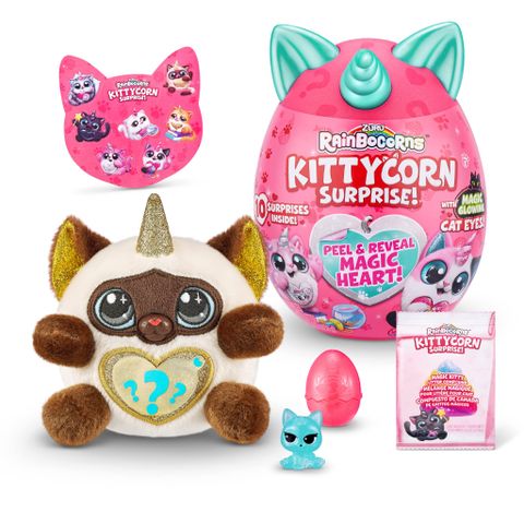  Đồ chơi Trứng thú bông bất ngờ Rainbocorns Kittycorn Surprise ZURU 