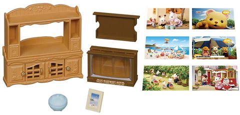  Nội thất Phòng khách kệ tủ và Ti vi Sylvanian Families EP-522 