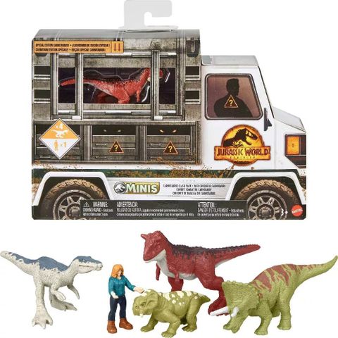  Xe chở khủng long Jurassic World Dominion Minis Clash Pack Special Edition Carnotaurus 