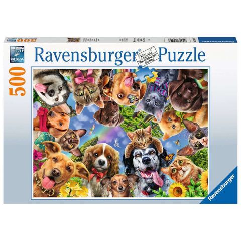  Xếp hình Ravensburger Animal Selfie 500 miếng Jigsaw Puzzle 