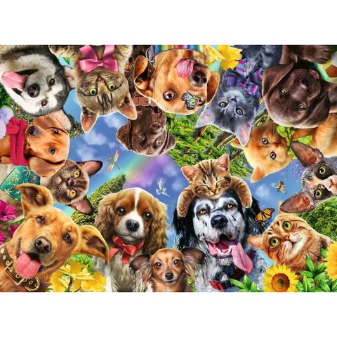  Xếp hình Ravensburger Animal Selfie 500 miếng Jigsaw Puzzle 