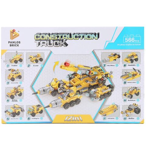  Lắp ráp 12 trong 1 Construction Truck Panlos Brick 633019 