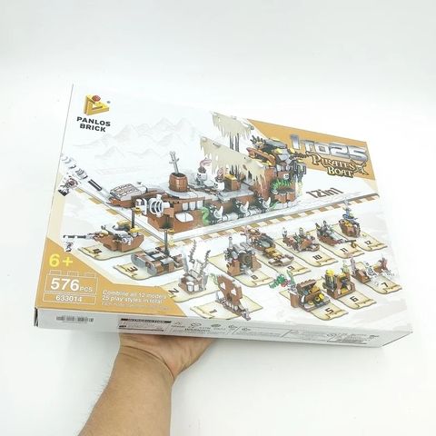  Lắp ráp 12 trong 1 Pirates Boat Panlos Brick 633014 