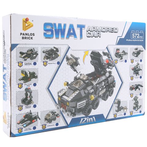  Lắp ráp 12 trong 1 SWAT Armored Car Panlos Brick 633010 