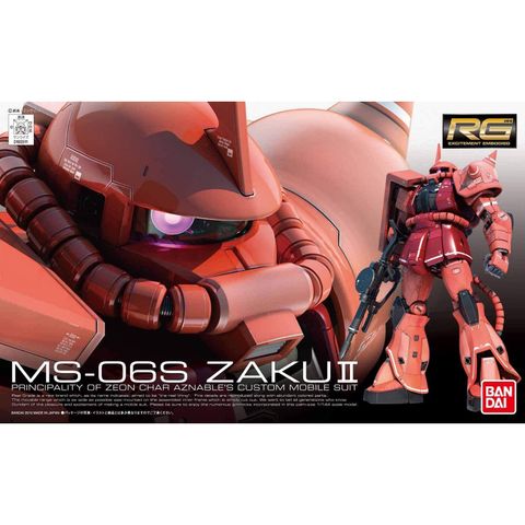  RG Mobile Suit Gundam MS-06S Char Exclusive Zaku 1/144 Scale 