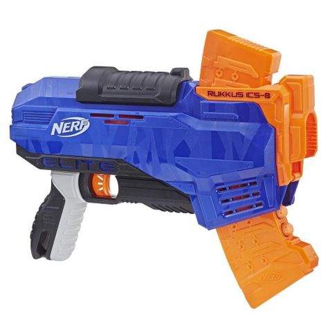  Đồ chơi súng NERF Rukkus Ics-8 N-strike Elite E2654 bao gồm 8 phi tiêu 