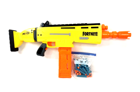  Đồ chơi trẻ em NEW NERF Fortnite AR-L Elite Dart Blaster 2020 SCAR Gun Motorized 20 Darts 