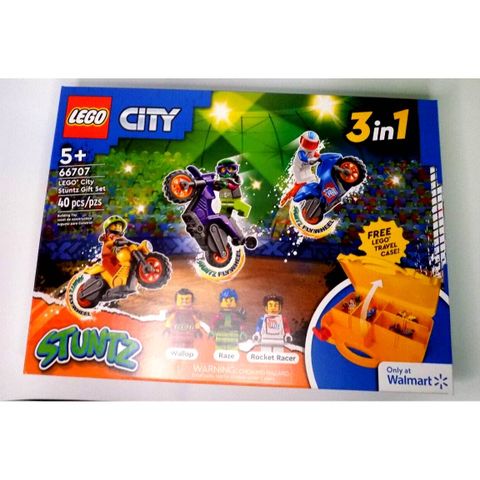  Đồ chơi giáo dục LEGO City 66707 Stuntz Value Set 3 Minifigures 3 Bikes and Carrying Case 