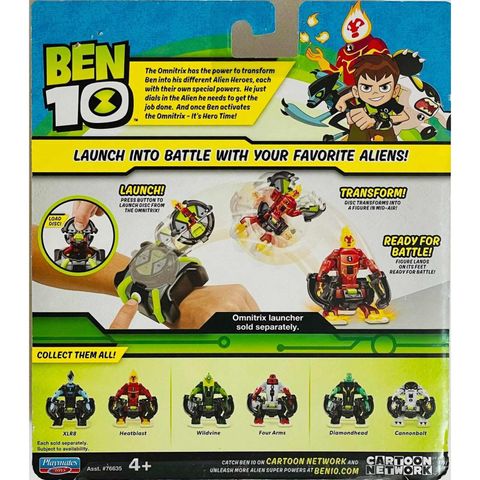  Đồ chơi mô hình Ben 10 Omni Launcher Battle Figures Refill nhân vật Fourarms & Wildvine 