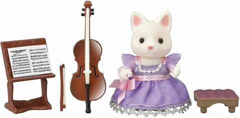  Búp bê Sylvanian Families TS-04 Mèo váy tím và Violin Cello Concert Set 