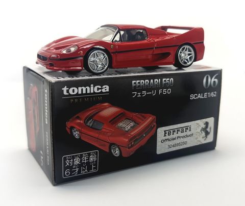  Đồ chơi mô hình ô tô Tomica Premium 06 Ferrari F50 Red 1:62 Scale Die-cast Cars 