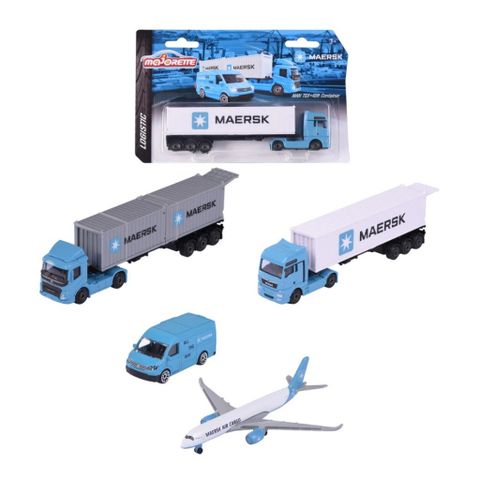  212057289 Xe Mô Hình MAJORETTE MAERSK Transport Vehicles 